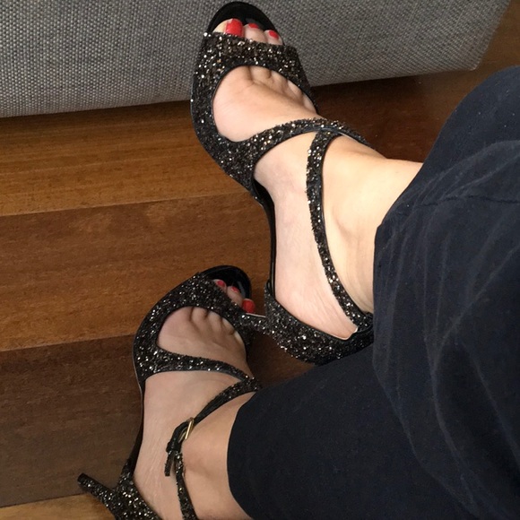 New Jimmy Choo Emily Glitter Heels 7.5 (37.5) - Picture 2 of 8